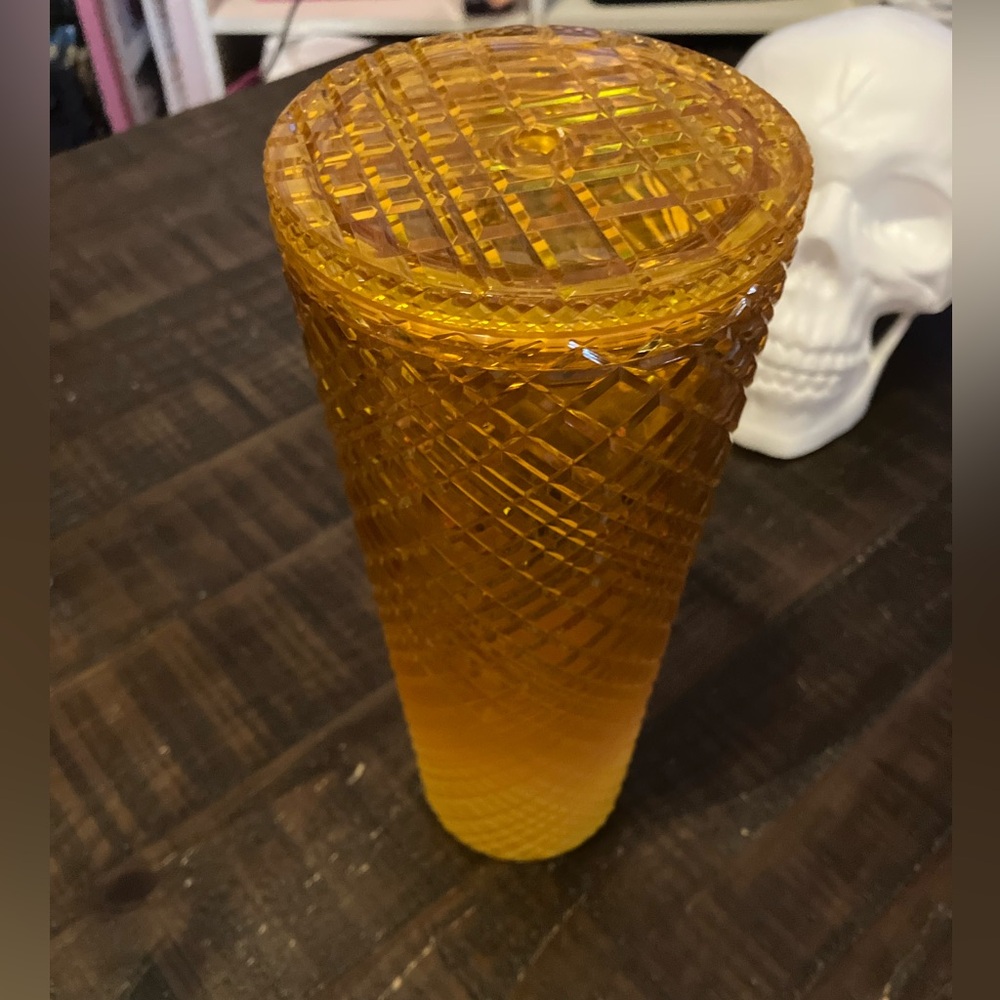 2021 Fall Orange Ombré Starbucks cup w/out straw